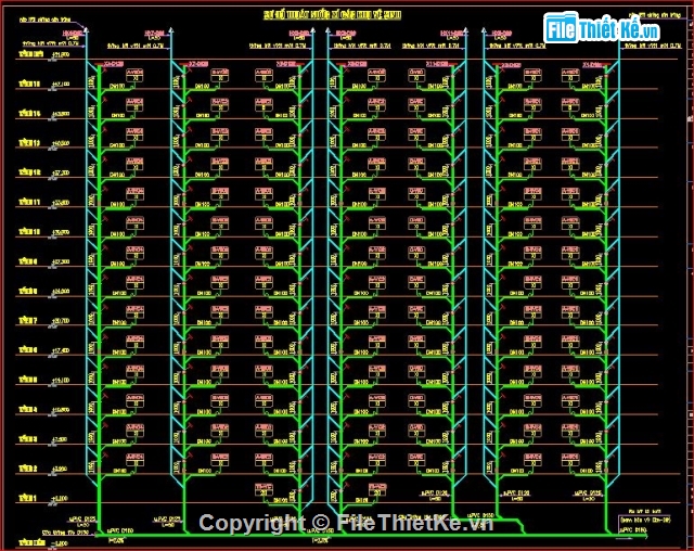 File cad,cấp thoát nước,cấp thoát nước chung cư